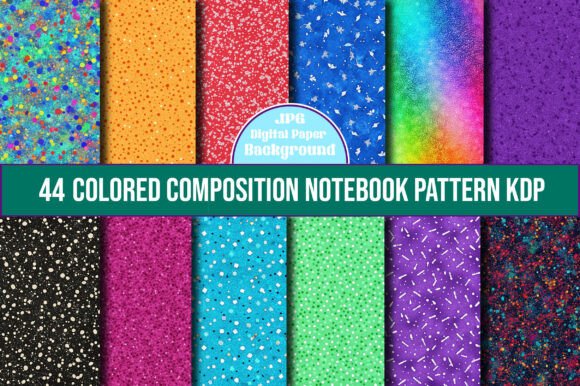 Download Colored Composition Notebook Pattern KDP - Kdp Collection