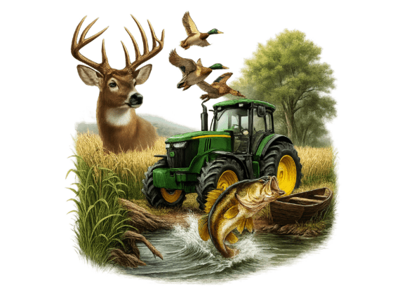 Download Hunting Fishing Farming Sublimation Png - Fishing Collection