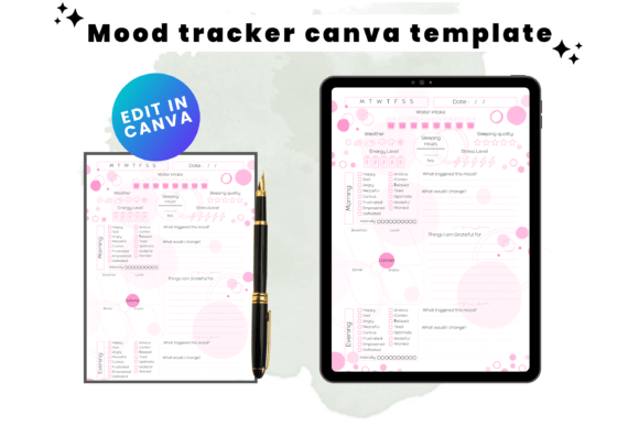 Download Customizable Mood Tracker KDP Interior - Kdp Collection